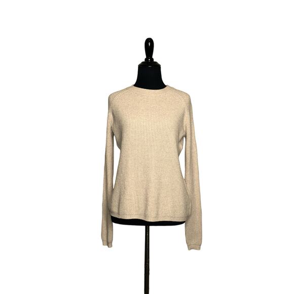 Tahari beige cream crew neck long sleeves sweater size XS - Picture 9 of 14